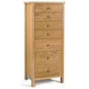FurnitureToday Atlantis Oak 7 Drawer Tallboy Chest