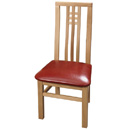 FurnitureToday Avalon Oak Makintosh leather seated dining chair