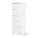 FurnitureToday Avimore White 5 Drawer Locker
