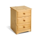FurnitureToday Balmoral Pine 3 Drawer Bedside