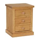 Balmoral Three Drawer Bedside Table