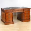 FurnitureToday Banded Manchester Desk Leather Top