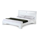 FurnitureToday Bari High Gloss White Bed