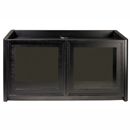 FurnitureToday Blok 2000 Black Oak With Black Glass Doors Cabinet