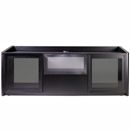FurnitureToday Blok 3000 Black Oak With Black Glass Doors Cabinet