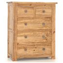 FurnitureToday Breton pine 5 drawer chest of drawers