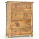 FurnitureToday Breton pine 6 drawer chest of drawers