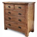 FurnitureToday Brooklyn Reclaimed Oak 5 Drawer Chest