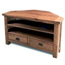 FurnitureToday Brooklyn Reclaimed Oak Corner TV Unit
