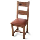Brooklyn Reclaimed Oak Leather Seat Dining chair