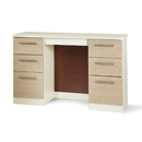 FurnitureToday Cappuccino Cream 6 Drawer Dressing Table