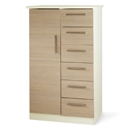 FurnitureToday Cappuccino Cream Childs 6 Drawer Wardrobe