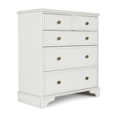 FurnitureToday Chateau White 2 over 3 Wide Chest
