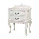 FurnitureToday Chateau white painted 2 drawer bedside