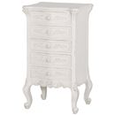 FurnitureToday Chateau white painted 5 drawer chest