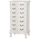 FurnitureToday Chateau white painted 7 drawer tallboy