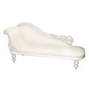 FurnitureToday Chateau white painted carved chaise longue