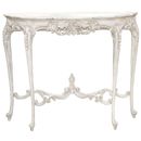 Chateau white painted carved console table