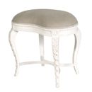 FurnitureToday Chateau white painted carved dressing table stool 