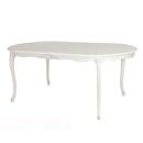 FurnitureToday Chateau white painted carved oval dining table 