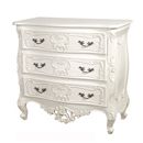 FurnitureToday Chateau white painted elaborate 3 drawer chest