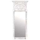 Chateau white painted French column mirror