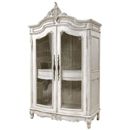 FurnitureToday Chateau white painted glazed display armoire