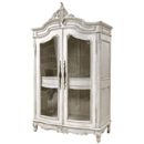 Chateau white painted glazed display armoire
