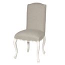 FurnitureToday Chateau white painted linen dining chair
