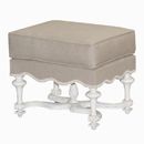 FurnitureToday Chateau white painted linen small stool 
