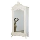 Chateau white painted mirrored armoire