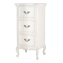 FurnitureToday Chateau white painted narrow 3 drawer chest