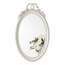 FurnitureToday Chateau white painted oval ribbon mirror