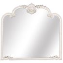 FurnitureToday Chateau white painted over mantle mirror