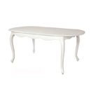 FurnitureToday Chateau white painted plain dining table 