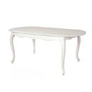 FurnitureToday Chateau white painted plain dining table 