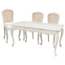 FurnitureToday Chateau white painted rectangular dining set