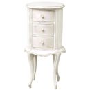 FurnitureToday Chateau white painted round CD chest