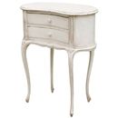 FurnitureToday Chateau white painted small kidney bedside table