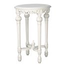 FurnitureToday Chateau white painted small round side table 