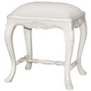 FurnitureToday Chateau white painted small stool