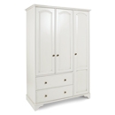 FurnitureToday Chateau White Triple Gents Wardrobe