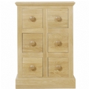 FurnitureToday Chichester solid oak CD storage unit with 6