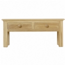 FurnitureToday Chichester solid oak coffee table with push