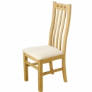 FurnitureToday Chichester solid oak side chair with upholstered