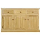 FurnitureToday Chichester solid oak sideboard with 3 drawers