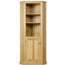 FurnitureToday Chichester solid oak tall corner unit with door
