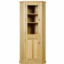 FurnitureToday Chichester solid oak tall corner unit with