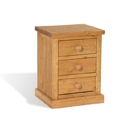 FurnitureToday Chunky Pine 3 Drawer Bedside