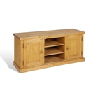 FurnitureToday Chunky Pine Dual Door TV Unit